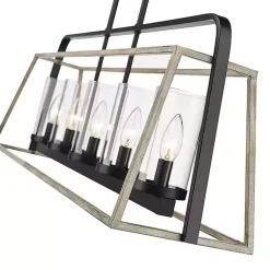 Kirklands Home Rustic Gray and Black Open Chandelier Hot