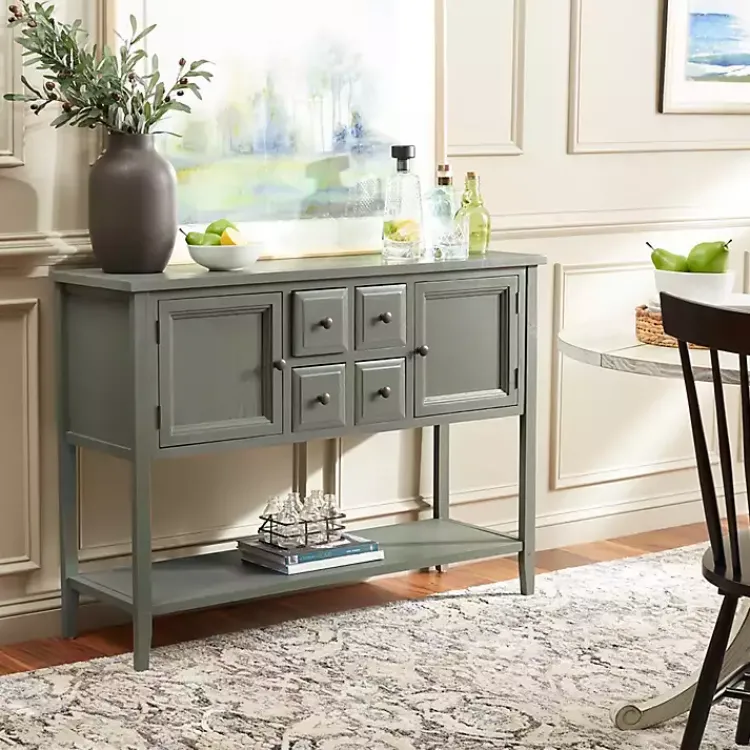 Kirklands Home Rustic 4-Drawer Charlotte Sideboard Gray Best