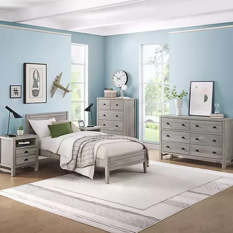 Kirklands Home Rustic Gray Pine Panel Twin Bed Frame Hot