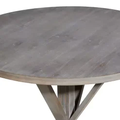 Kirklands Home Rustic Graywash Hourglass Side Table Brown Best
