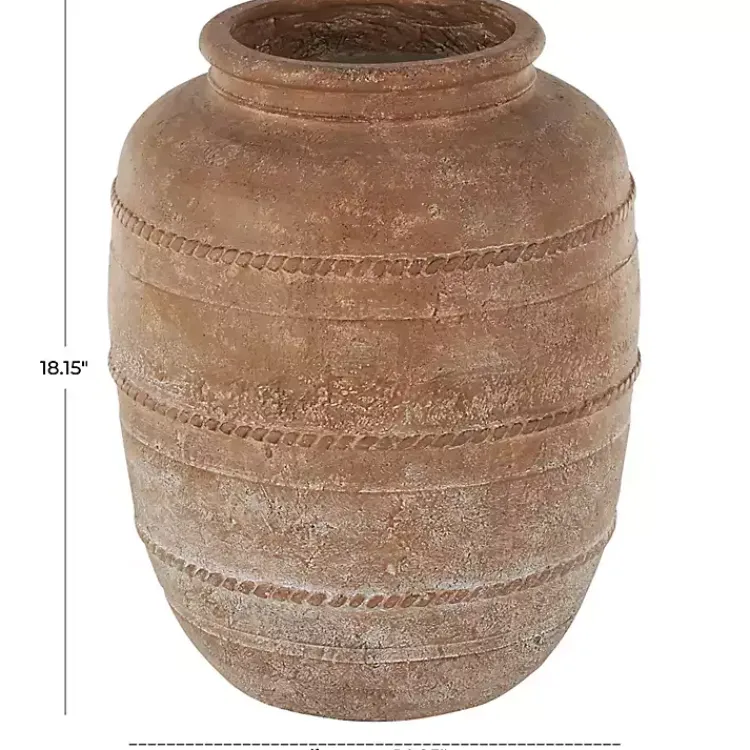 Vases>Kirklands Home Rustic Mediterranean Floor Vase Brown