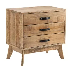 Kirklands Home Rustic Medium 3-Drawer Side Table Brown Online