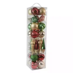 Christmas Ornaments>Kirklands Home Rustic color 40-pc. Christmas Ornament Set Multi