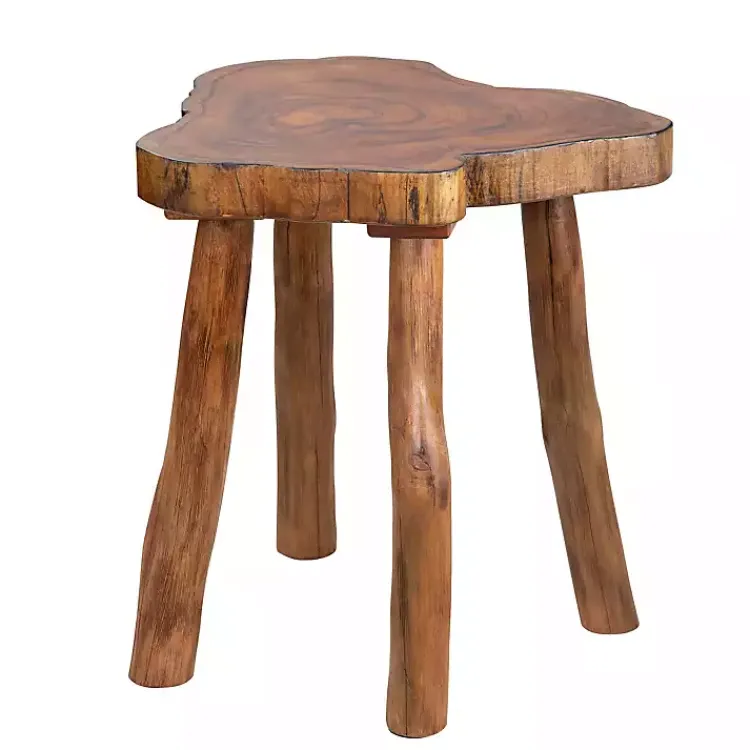 Kirklands Home Rustic Natural Woodland Accent Table Brown Hot