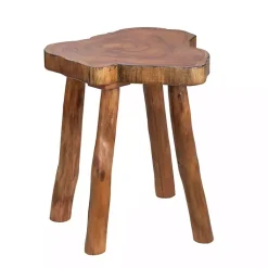 Kirklands Home Rustic Natural Woodland Accent Table Brown Hot
