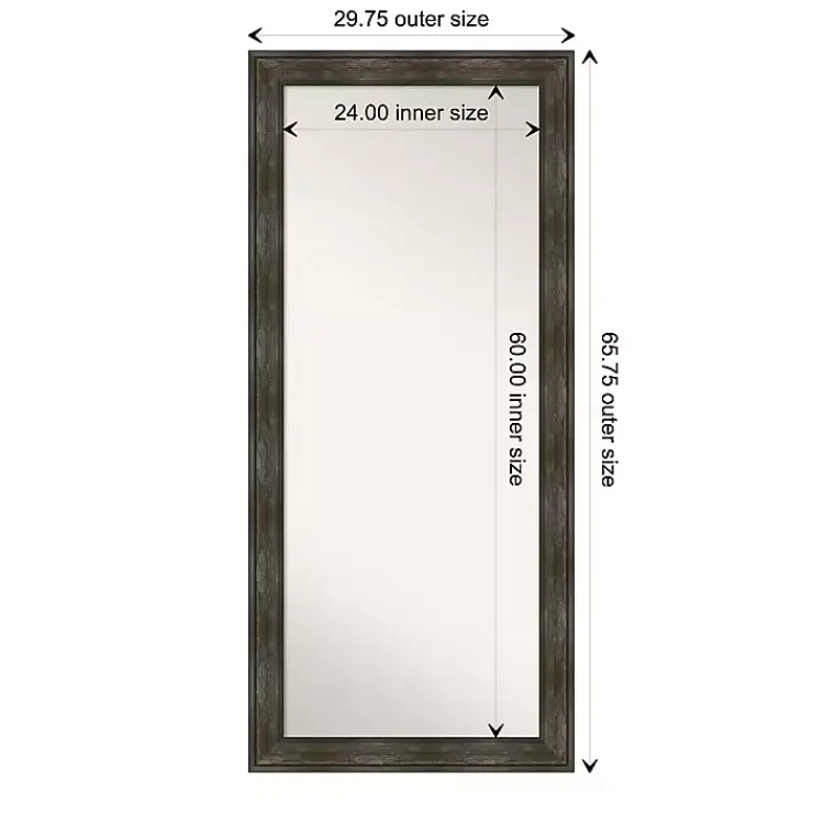 Kirklands Home Rustic Rail Charred Framed Mirror Best
