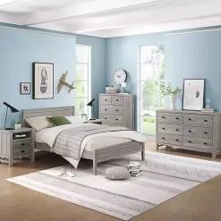 Kirklands Home Rustic Smoke Wood Panel Full Bed Frame Gray Sale