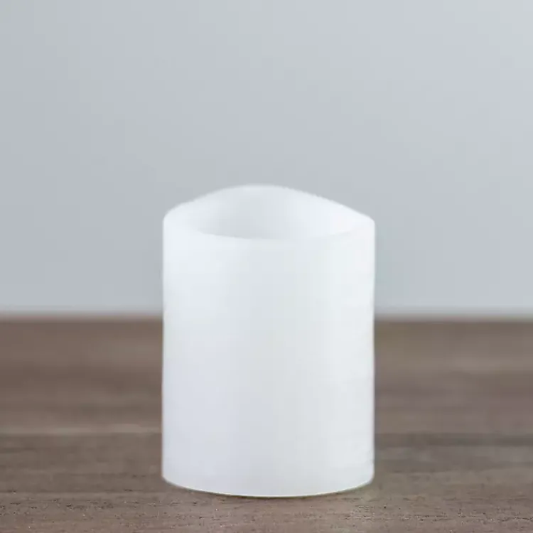 Flameless Candles>Kirklands Home Rustic LED Pillar Candle, 3x4 in. White