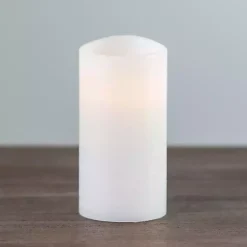 Flameless Candles>Kirklands Home Rustic LED Pillar Candle, 3x6 in. White