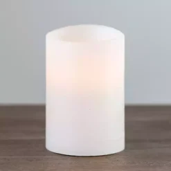 Flameless Candles>Kirklands Home Rustic LED Pillar Candle, 4x6 in. White