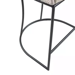 Kirklands Home Rustic Woven Rope Back Counter Stool White Discount
