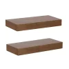 Kirklands Home Rustic Wood 2-pc. Floating Shelves, 18 in. Best