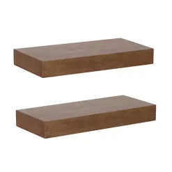 Kirklands Home Rustic Wood 2-pc. Floating Shelves, 18 in. Best
