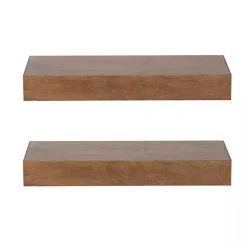 Kirklands Home Rustic Wood 2-pc. Floating Shelves, 18 in. Best