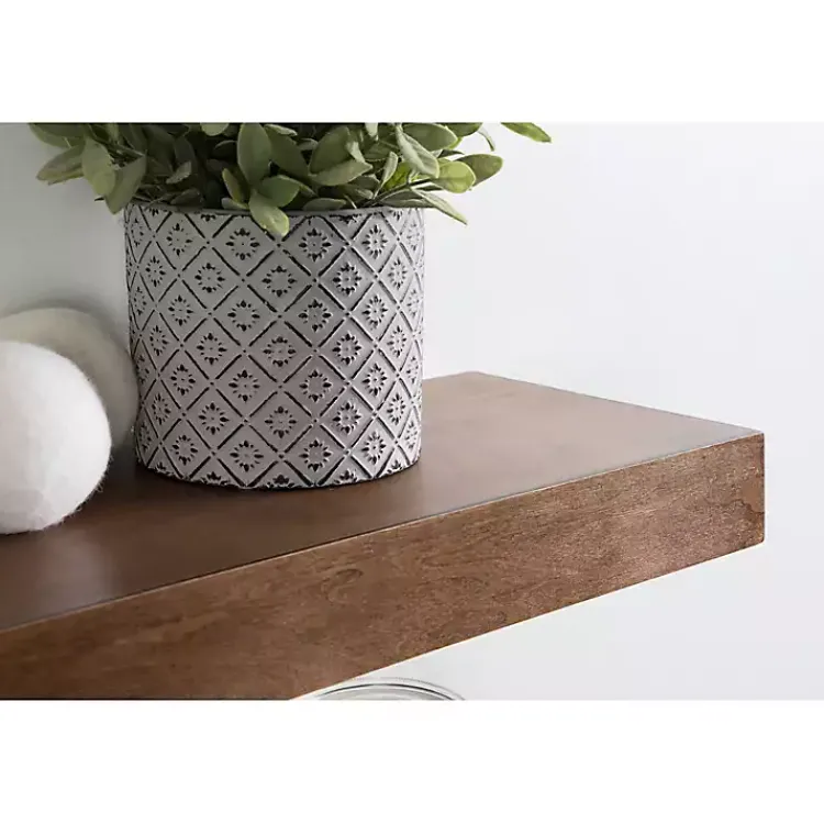 Kirklands Home Rustic Wood 2-pc. Floating Shelves, 18 in. Best