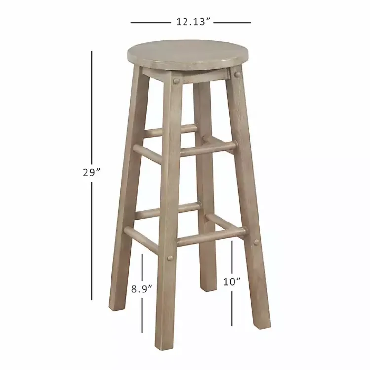 Kirklands Home Rustic Wood Pub Classic Backless Bar Stool Tan Best