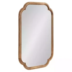 Kirklands Home Rustic Wood Scallop Wall Mirror
