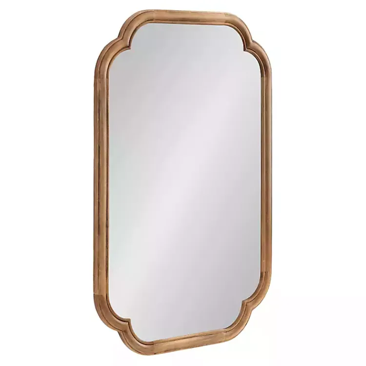 Kirklands Home Rustic Wood Scallop Wall Mirror
