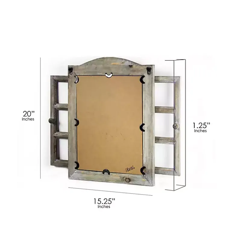 Kirklands Home Rustic Wooden Dual Window Shutter Wall Mirror Sale