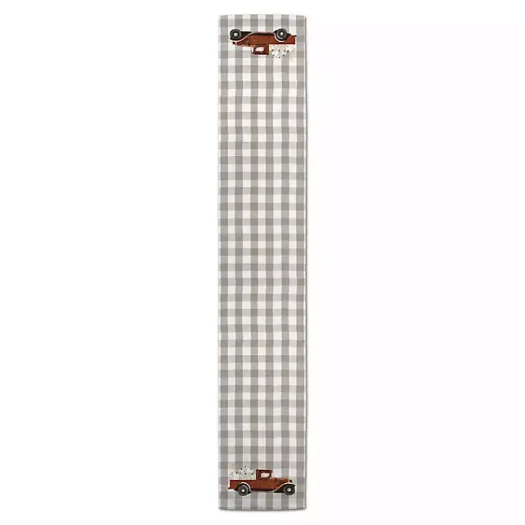 Kirklands Home Rusty Harvest Truck Table Runner Gray Outlet