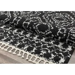 Kirklands Home Sable and White Moon Area Rug, 5x7 Black Online