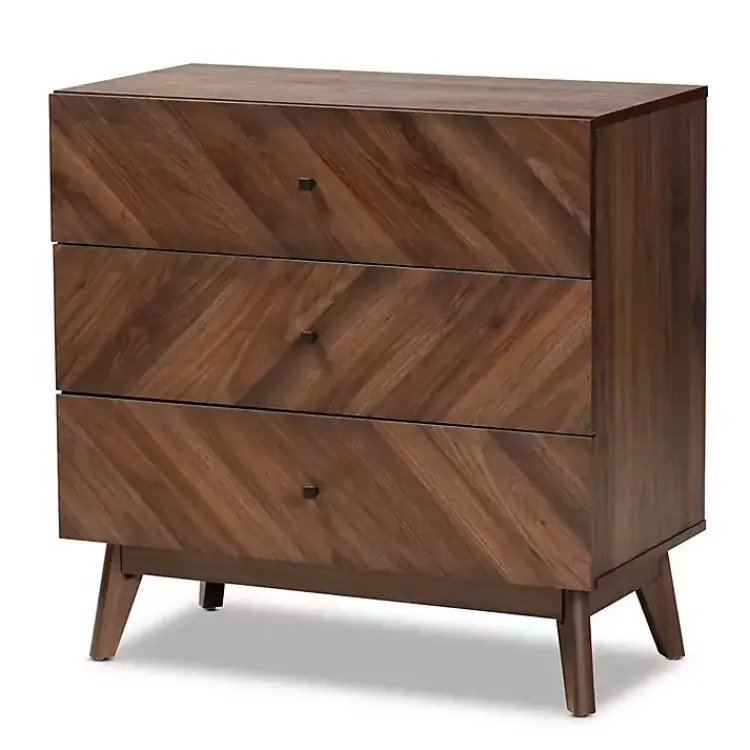 Kirklands Home Sabrina Walnut Wood 3-Drawer Chest Sale