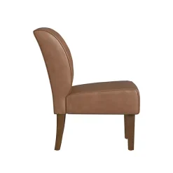 Kirklands Home Saddle Faux Leather Accent Chair Brown Outlet