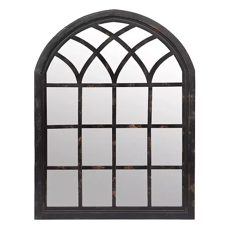 Kirklands Home Sadie Arch Wall Mirror Black Clearance