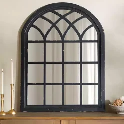 Kirklands Home Sadie Arch Wall Mirror Black Clearance