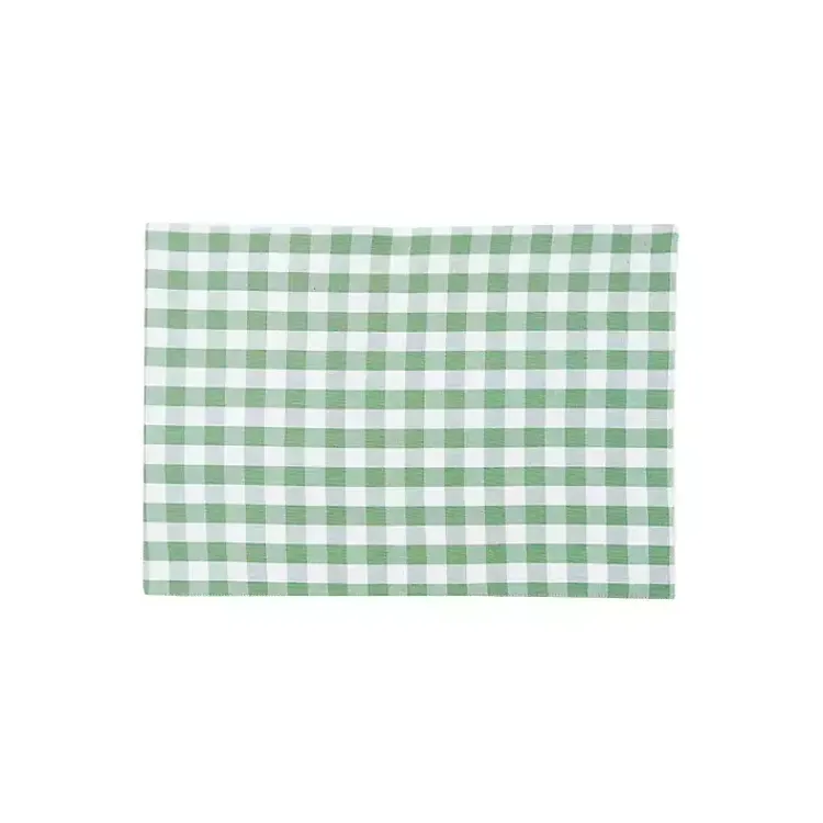 Kirklands Home Sage Buffalo Check Cotton Placemats, Set of 6 Green Best