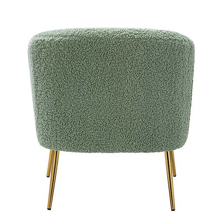 Kirklands Home Sage Contemporary Barrel Accent Chair Green Outlet