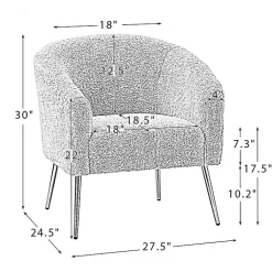Kirklands Home Sage Contemporary Barrel Accent Chair Green Outlet