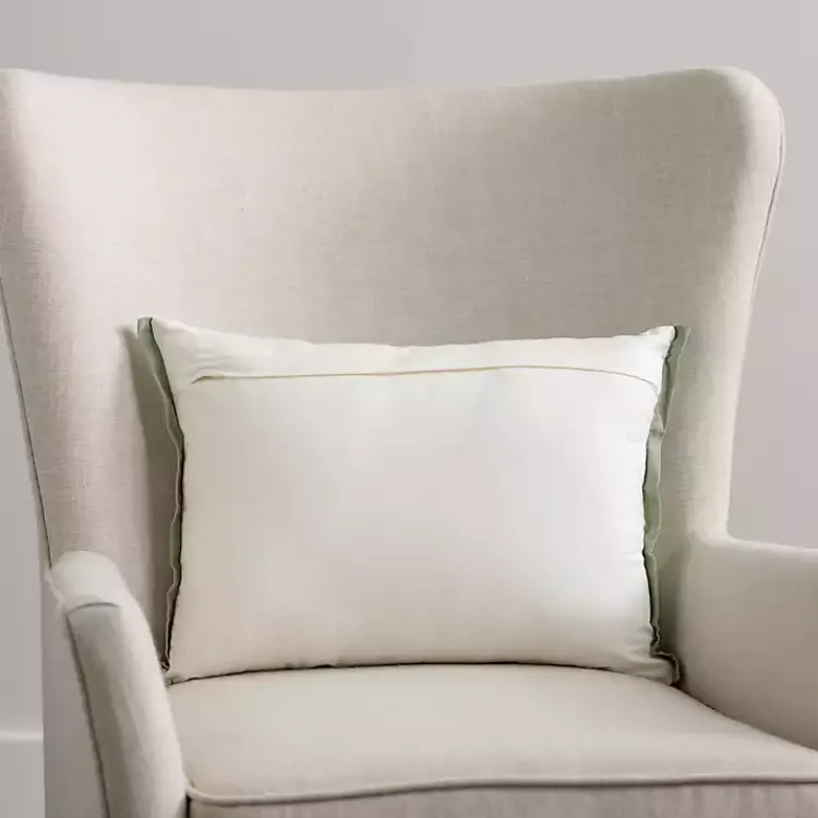 Pillows>Kirklands Home Sage Embroidered Medallion Lumbar Pillow Green