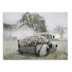 Kirklands Home Sage Flower Truck Canvas Art Print, 40x30 in. Outlet
