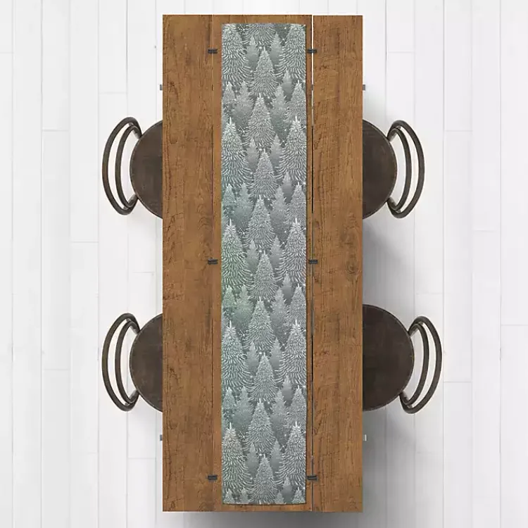 Kirklands Home Sage Forest Winter Twill Table Runner, 90 in. New