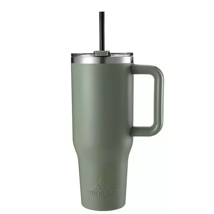 Kirklands Home Sage 40 oz. Insulated Travel Tumbler Green Discount