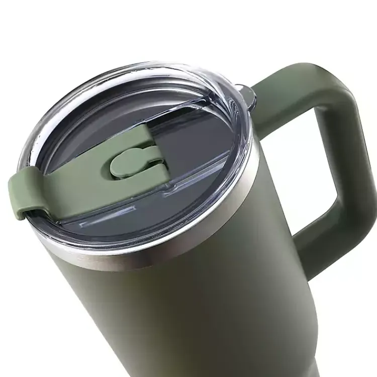 Kirklands Home Sage 40 oz. Insulated Travel Tumbler Green Discount