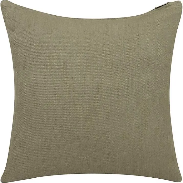 Pillows>Kirklands Home Sage Buttoned Throw Pillow Green