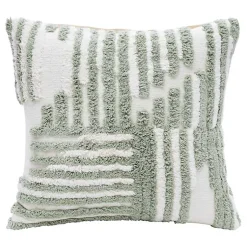 Pillows>Kirklands Home Sage Geometric Shag Throw Pillow Green