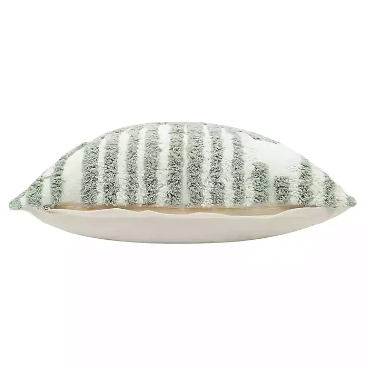 Pillows>Kirklands Home Sage Geometric Shag Throw Pillow Green