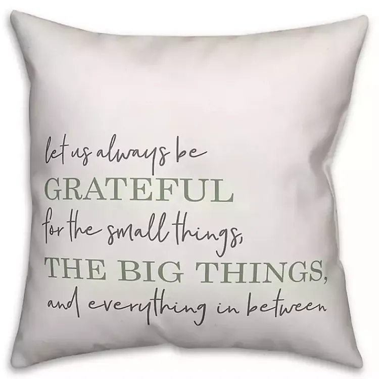 Pillows>Kirklands Home Sage Green Grateful Pillow