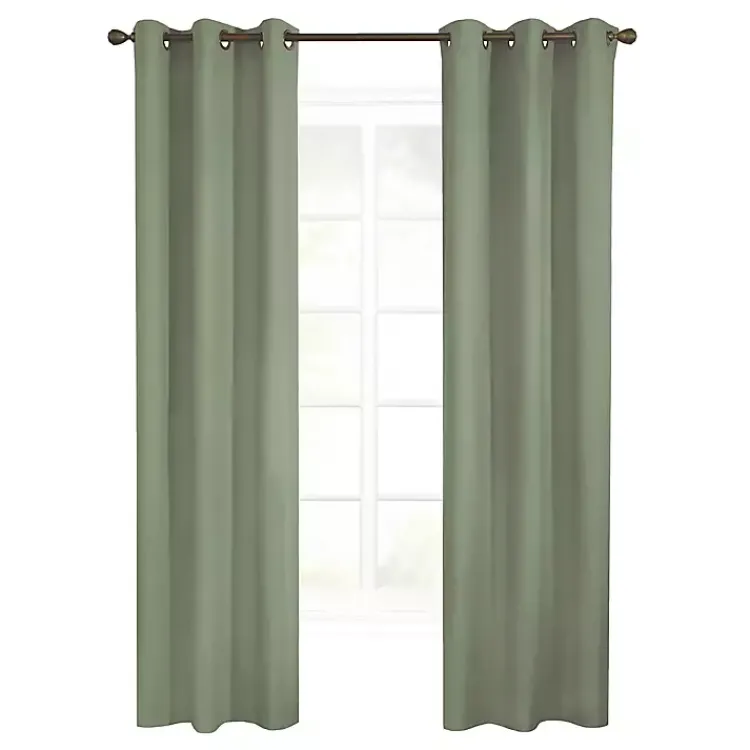 Kirklands Home Sage Room Darkening Curtain Panel Set, 54 in. Green Best
