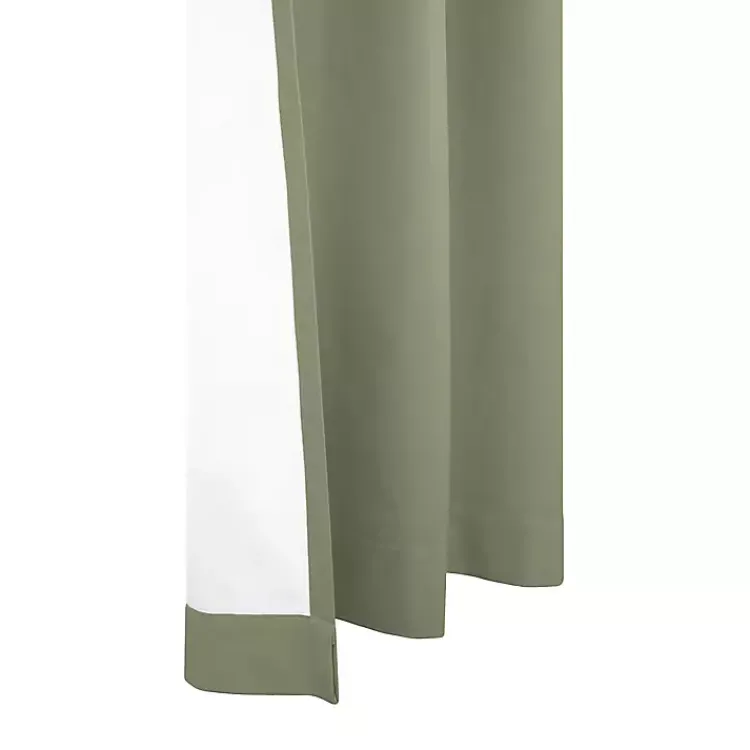 Kirklands Home Sage Room Darkening Curtain Panel Set, 95 in. Green Outlet