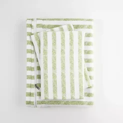 Kirklands Home Sage Rugged Stripes Puffed King 3-pc. Duvet Set Best