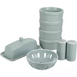 Kirklands Home Sage Stoneware 7-pc. Kitchen Accessories Set Green Sale