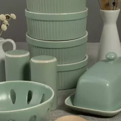 Kirklands Home Sage Stoneware 7-pc. Kitchen Accessories Set Green Sale