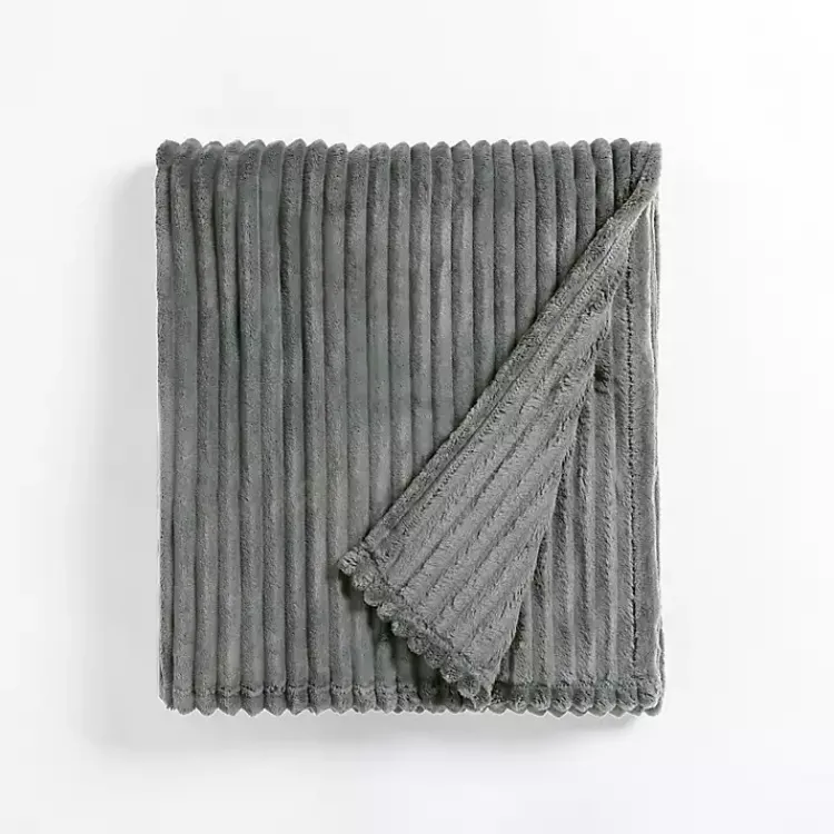 Blankets & Throws>Kirklands Home Sage Velvet Corduroy Throw Green