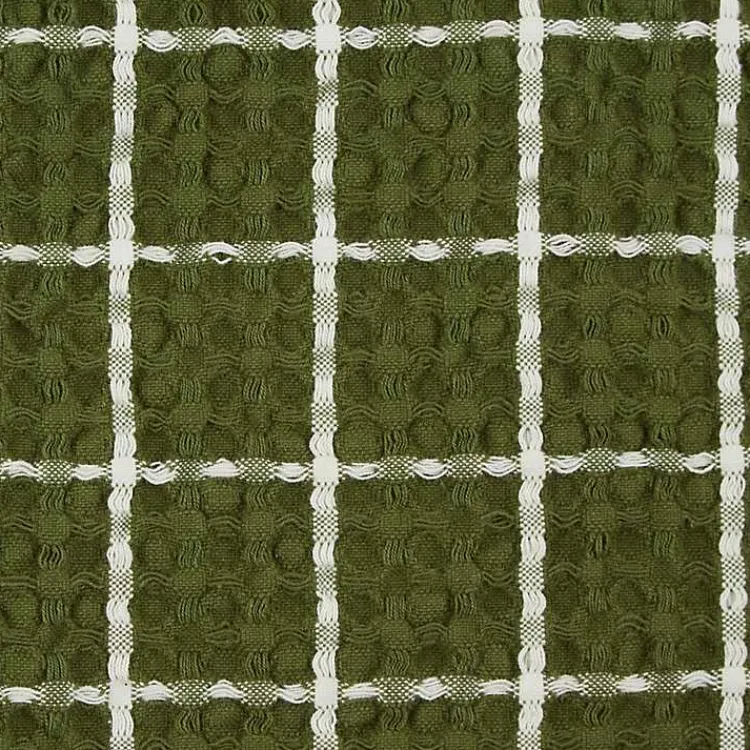 Kirklands Home Sage Windowpane Oversized Dish Towels, Set of 2 Green Sale