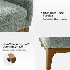 Kirklands Home Sage Wool Upholstered Joan Barrel Accent Chair Green Sale