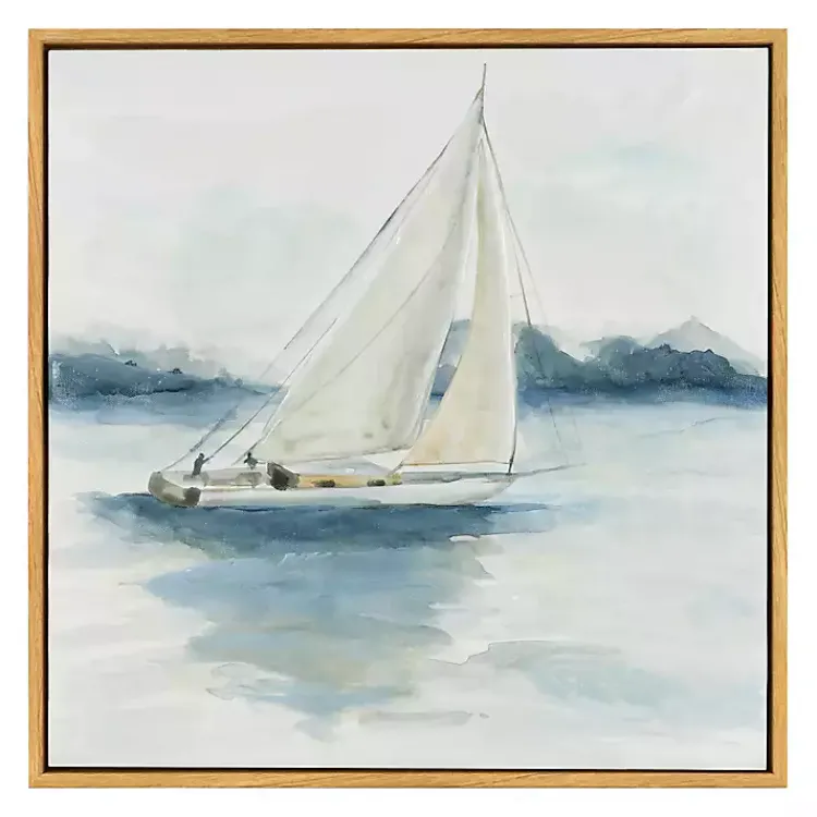 Kirklands Home Sail from the Coast Framed Canvas Prints, Set of 2